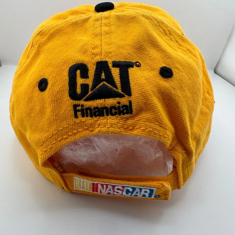 CAT Racing Baseball Cap Unisex OSFM Yellow Good RCR NASCAR Jeff Burton 31 Hat